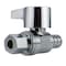 Apollo 1/2 in. Chrome-Plated Brass PEX Barb x 1/4 in. Compression Quarter-Turn Straight Stop Valve APXVS1214C - alternate 2